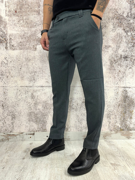 Pantalone 5 tasche grigio  Slim fit