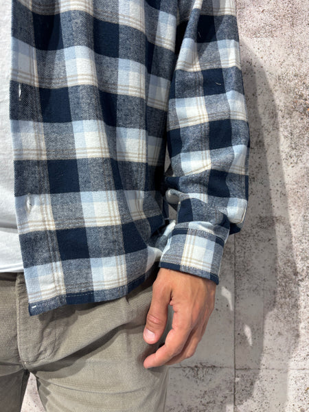 Camicia flanella scozzese blu