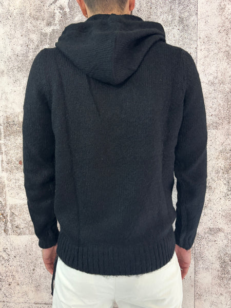 Maglione cappuccio nero