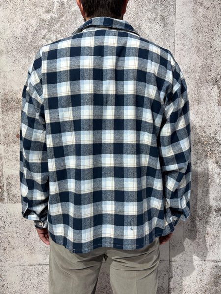 Camicia flanella scozzese blu