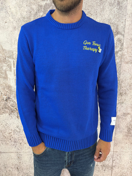Maglione blu royal Gin Tonic Therapy