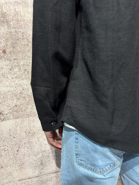 Camicia overshirt ramie' nera