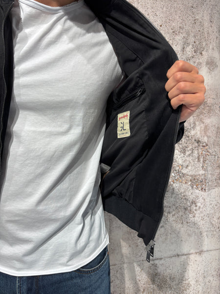 Giubbino bomber scamosciato nero GL971