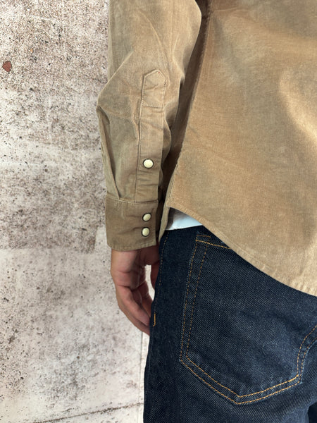 Camicia velluto beige