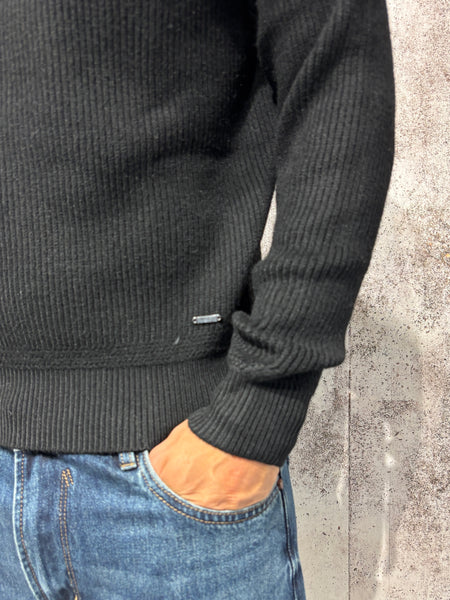 Maglione girocollo raglan nero art. GL35230