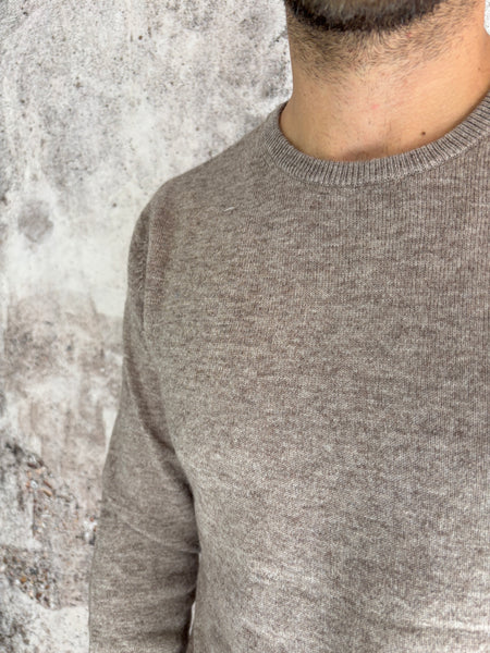 Maglione beige misto cashmere