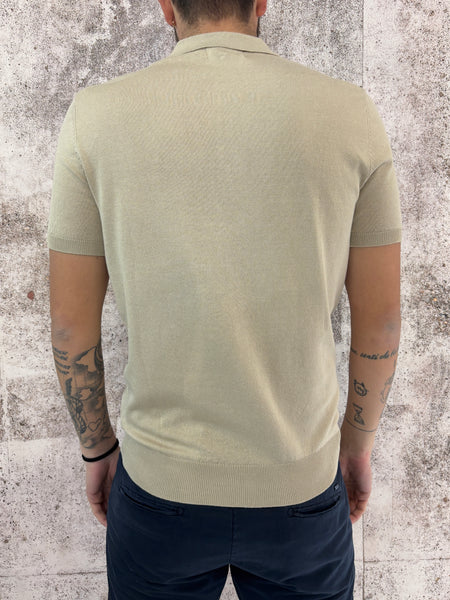 Polo in maglia m/m beige