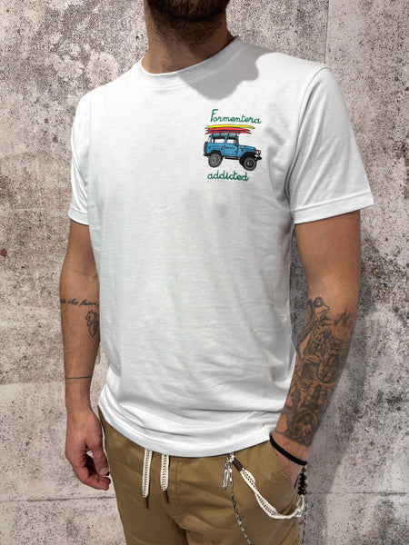 T-Shirt bianca Formentera Addicted