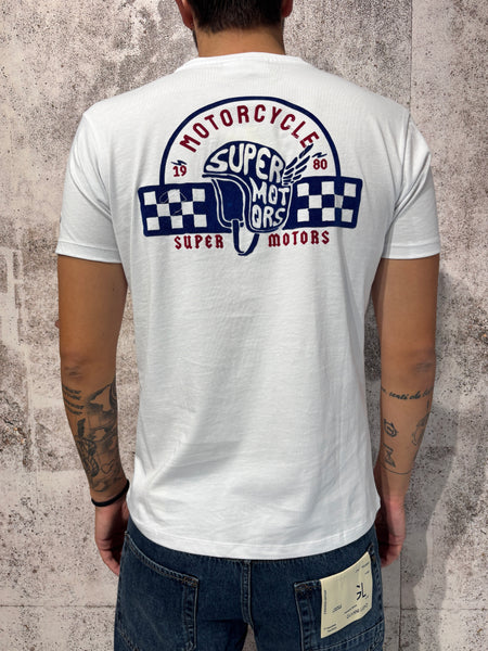 T-Shirt bianca Motorcycle