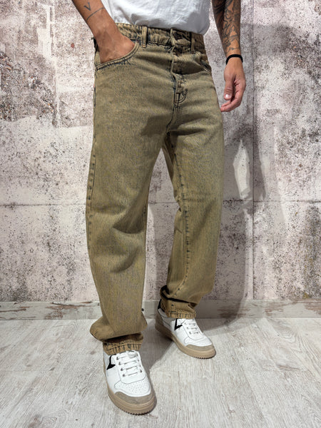 Jeans straight fit cammello vintage