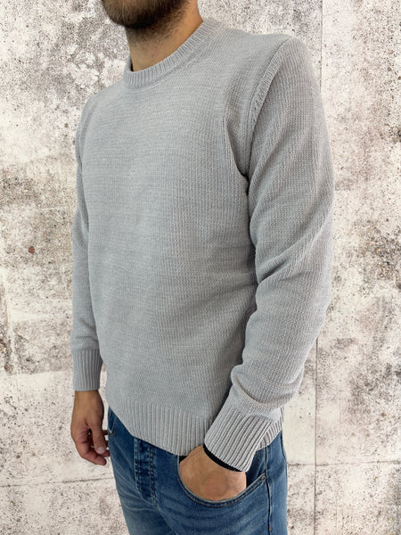 Maglione ciniglia grigio