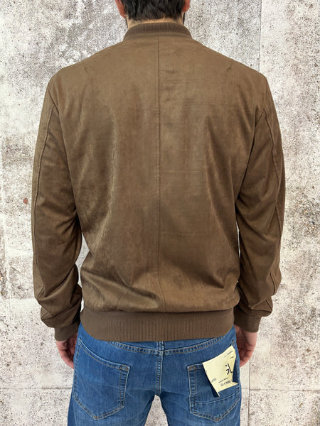 Giubbino bomber scamosciato moro