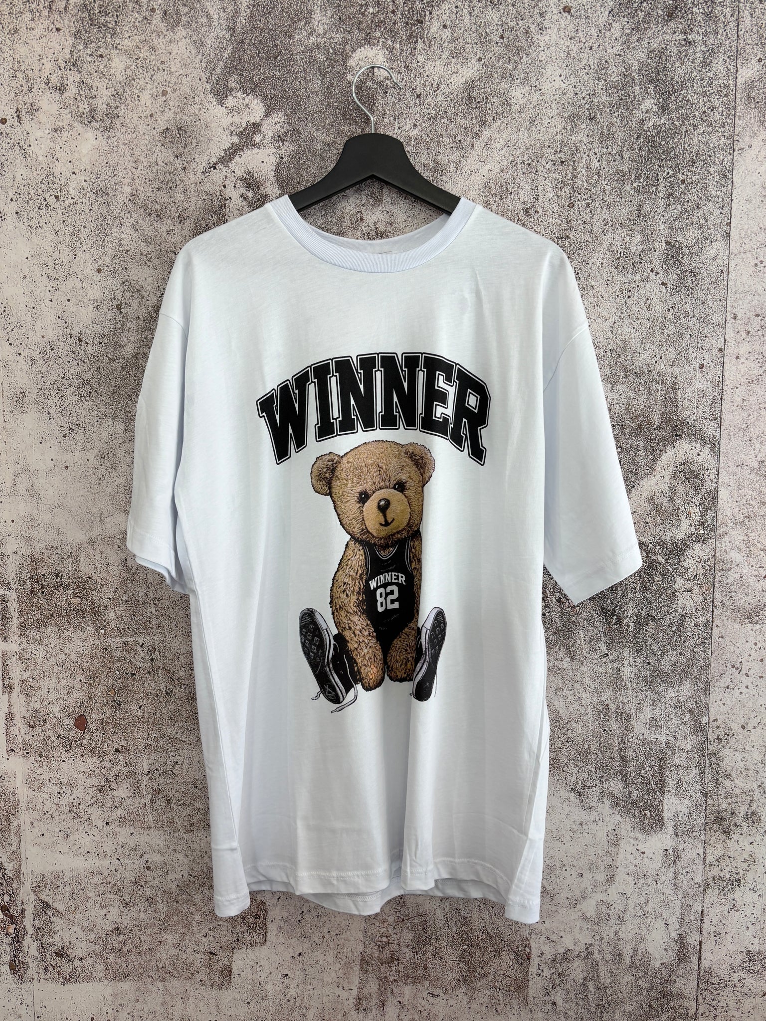 T-Shirt bianca orsetto winner