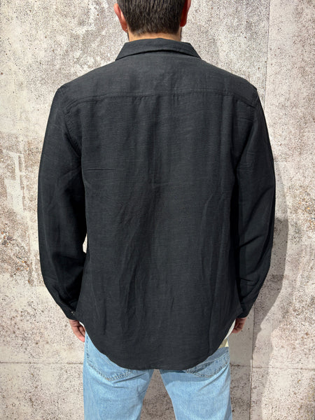 Camicia overshirt ramie' nera
