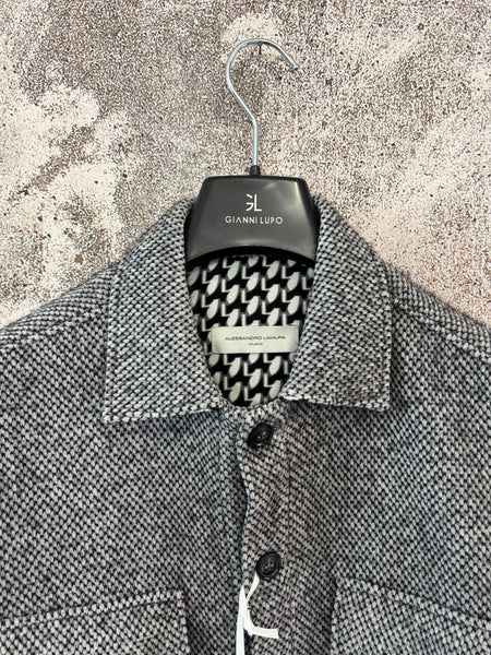 Giacca caldo cotone microfantasia grigio/nera