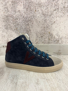 Sneakers alta Olympic blu/bordeaux