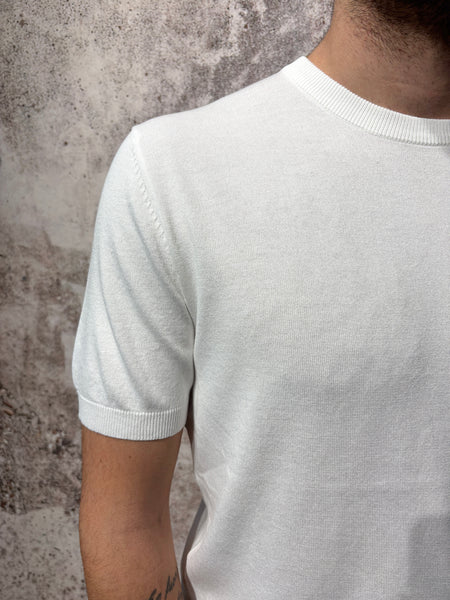 T-Shirt in maglia m/m bianca