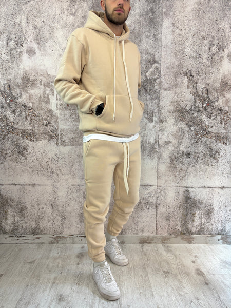 Completo tuta beige