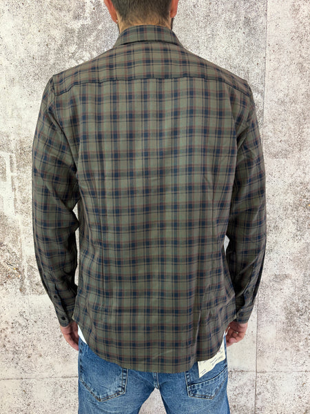 Camicia scozzese verde/nera/marrone