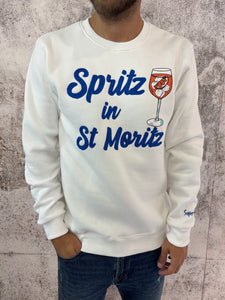 Felpa bianca Spritz in St Moritz