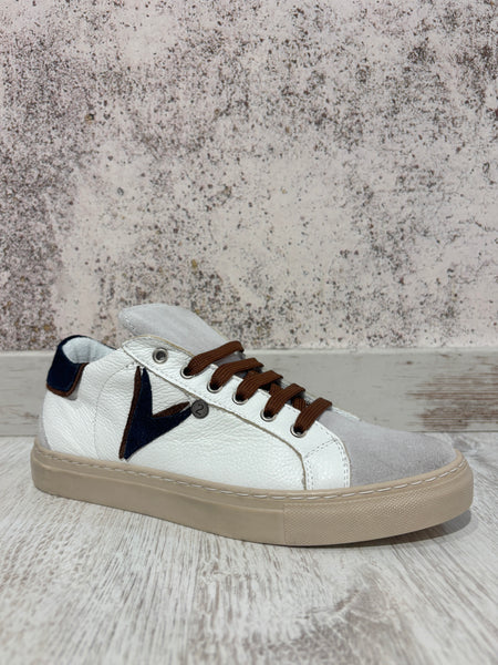 Sneakers Olympic bianca/blu/tabacco