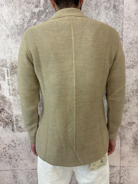 Giacca in maglia cammello