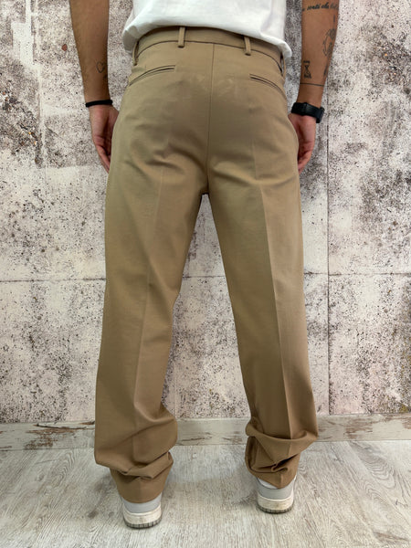 Pantalone palazzo cammello con pinces