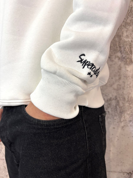 Felpa bianca Champagne Culture