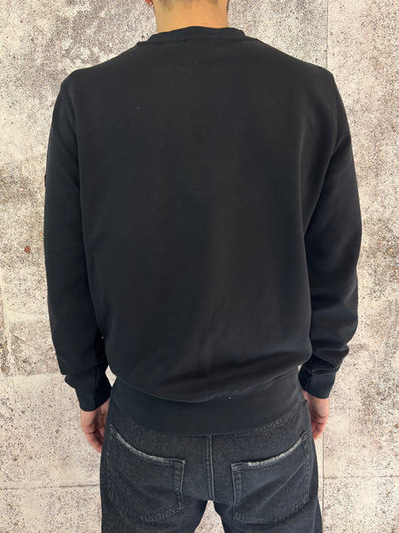 Felpa girocollo nera