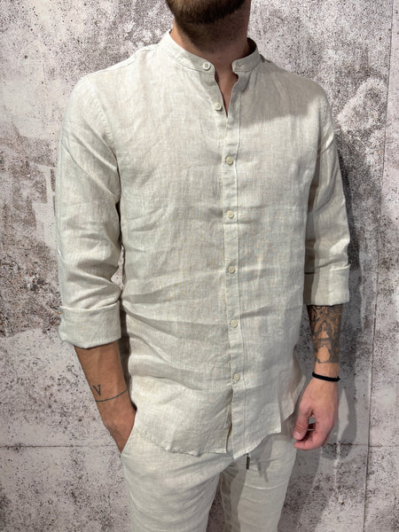 Korean sand linen shirt
