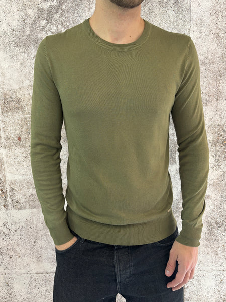 Maglioncino basic verde militare