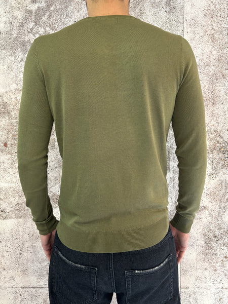 Maglioncino basic verde militare