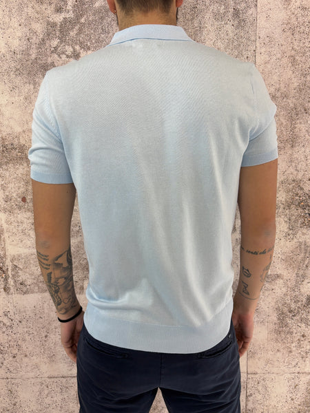 Polo in maglia m/m sky