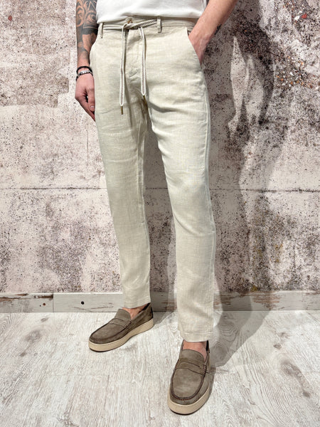 Sand linen trousers art. Michigan