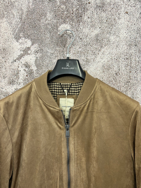 Bomber scamosciato beige