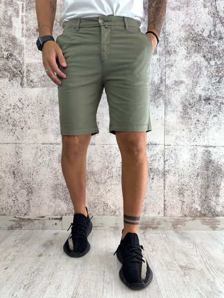 Bermuda chino cotone verde