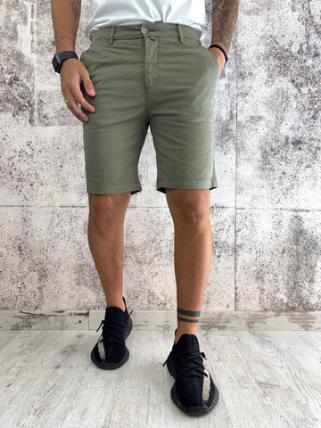 Bermuda chino cotone verde
