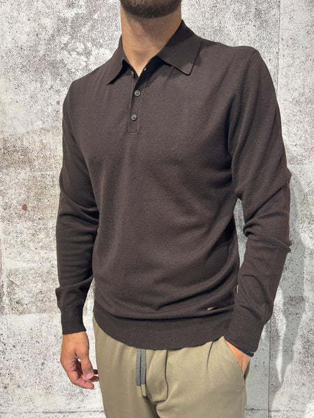 Polo coffee m/l in maglia art. GL508