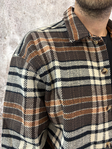 Camicia flanella scozzese moro