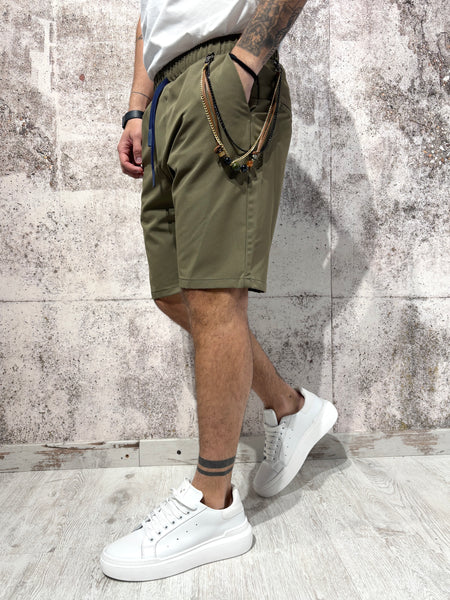 Bermuda militare con laccio e catenella