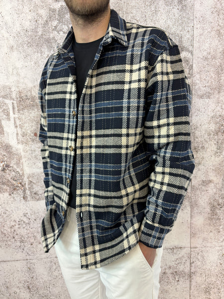Camicia flanella scozzese blu