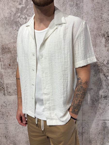 Camicia m/m naturale misto lino