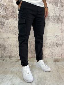 Pantalone cargo nero Slim Fit