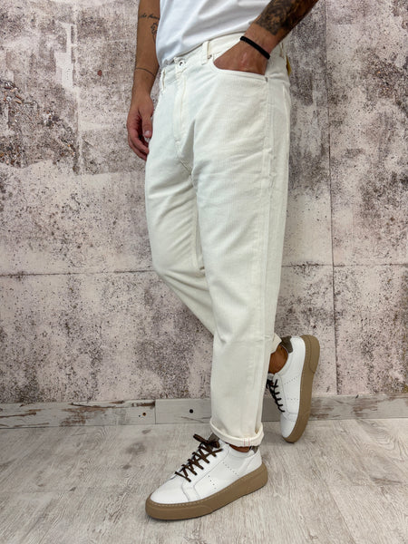 Pantalone velluto panna mod. Cooper