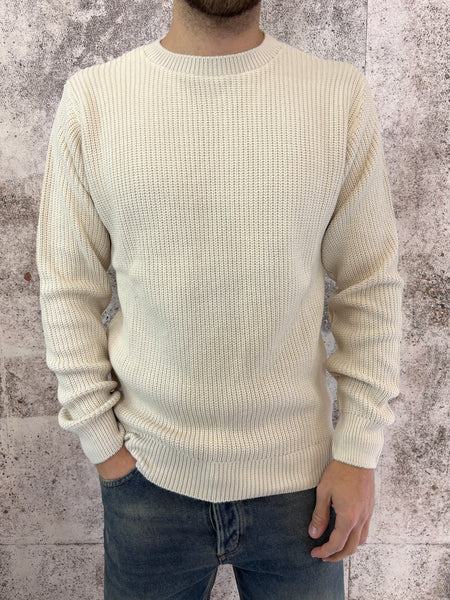 Maglione paricollo costa inglese crema