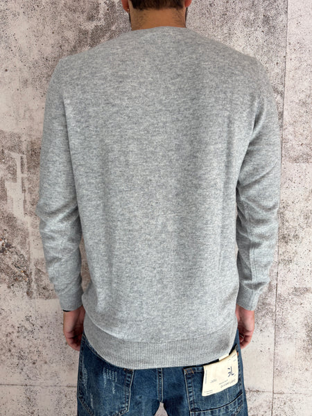Maglione grigio misto cashmere