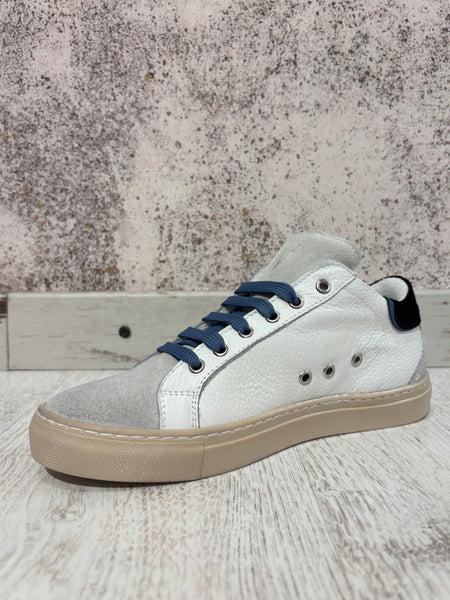 Sneakers Olympic bianca/nera/azzurra