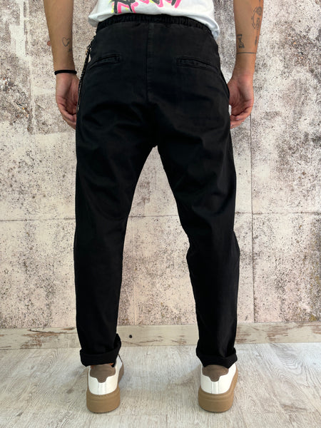 Pantalaccio nero tessuto jeans