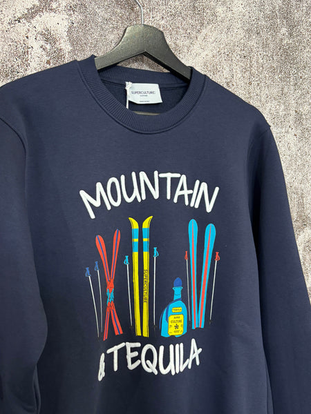 Felpa blu Mountain & Tequila
