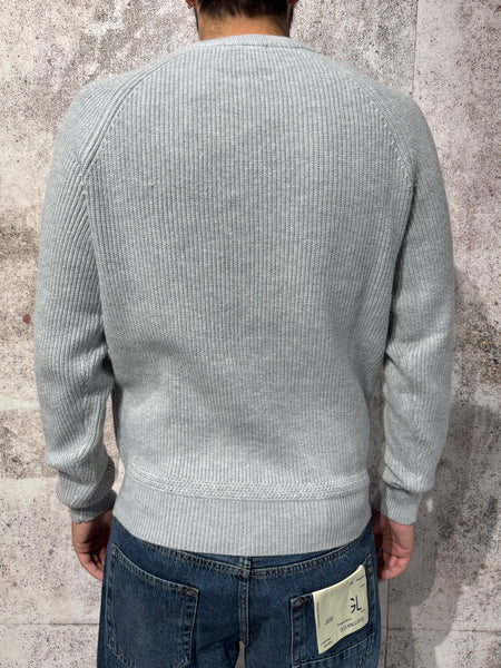 Maglione girocollo raglan grigio art. GL35230
